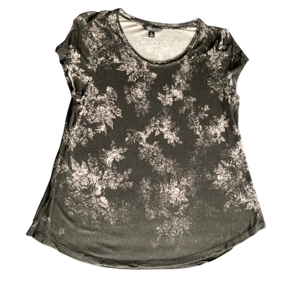 Simply Vera Vera Wang Womens Floral Print Top Size Petite Large - Picture 1 of 10